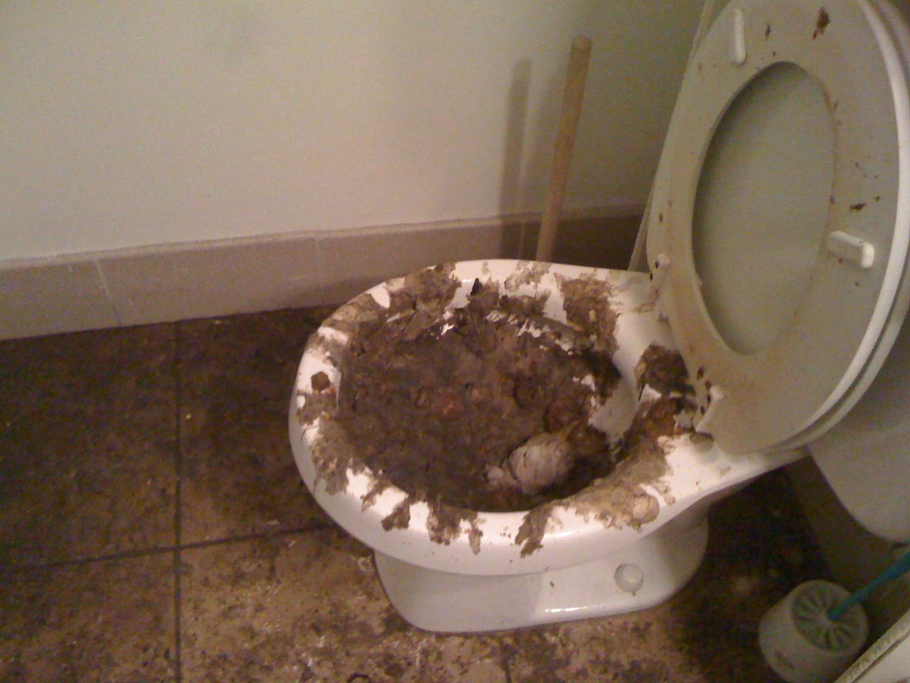 Don't flush non-flushable baby wipes, because this happens. : WTF Chemical That Dissolves Human Feces In Pit Toilet
